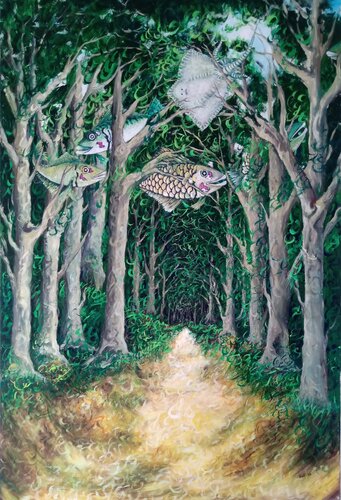 Nel bosco by Antonio Presti, Painting for Sale on Select