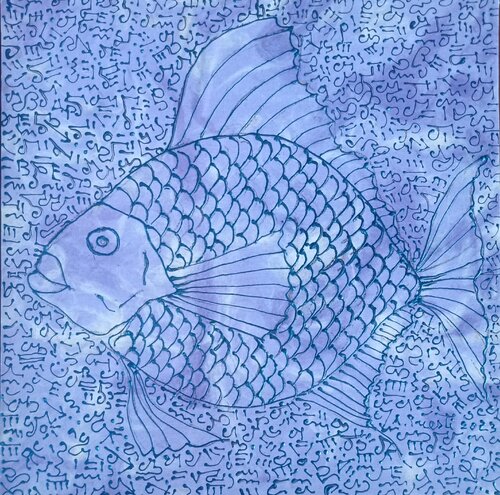 Pesce by Antonio Presti, Painting for Sale on Select