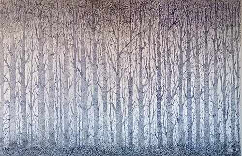 Bosco grigioblu by Antonio Presti, Painting for Sale on Select