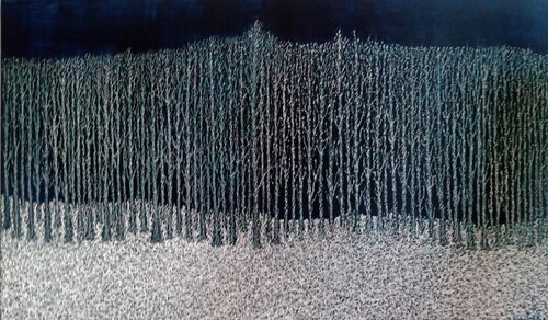 Bosco di notte by Antonio Presti, Painting for Sale on Select