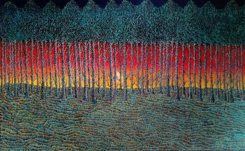 Cielo rosso by Antonio Presti, Painting for Sale on Select