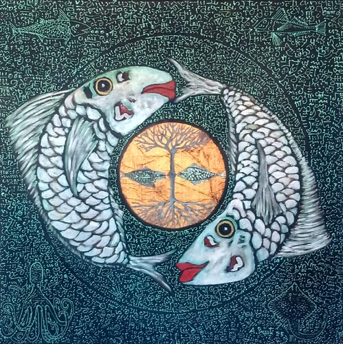 Cerchio cosmico by Antonio Presti, Painting for Sale on Select