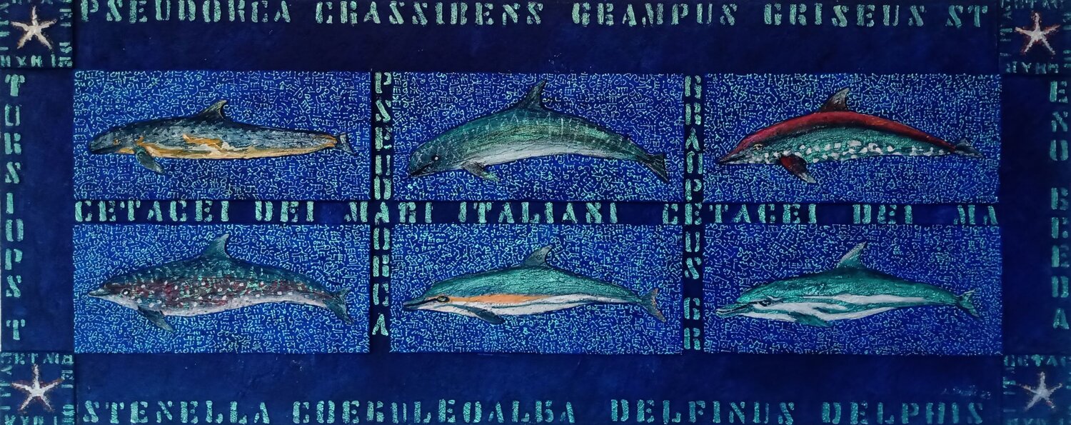 Cetacei Antonio Presti Original painting for sale