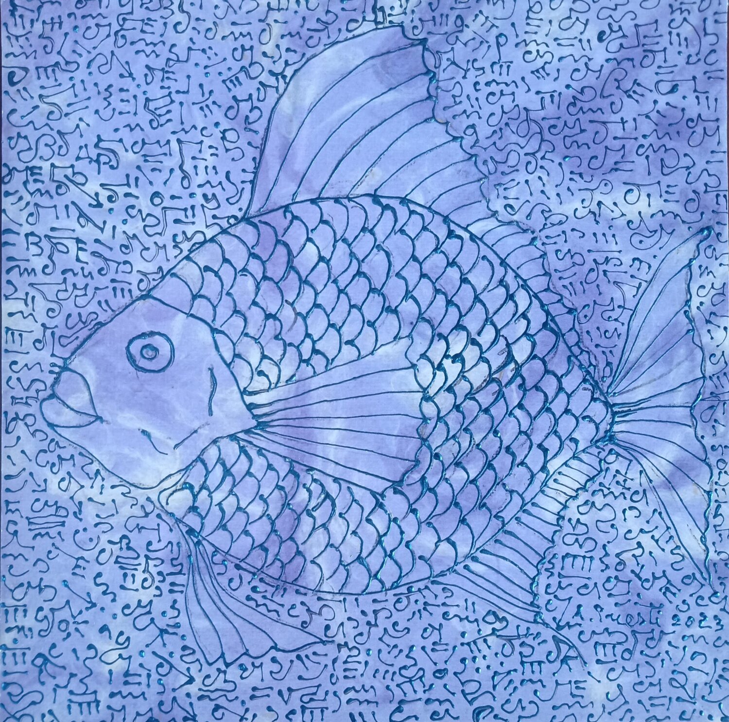 Pesce Antonio Presti Original painting for sale