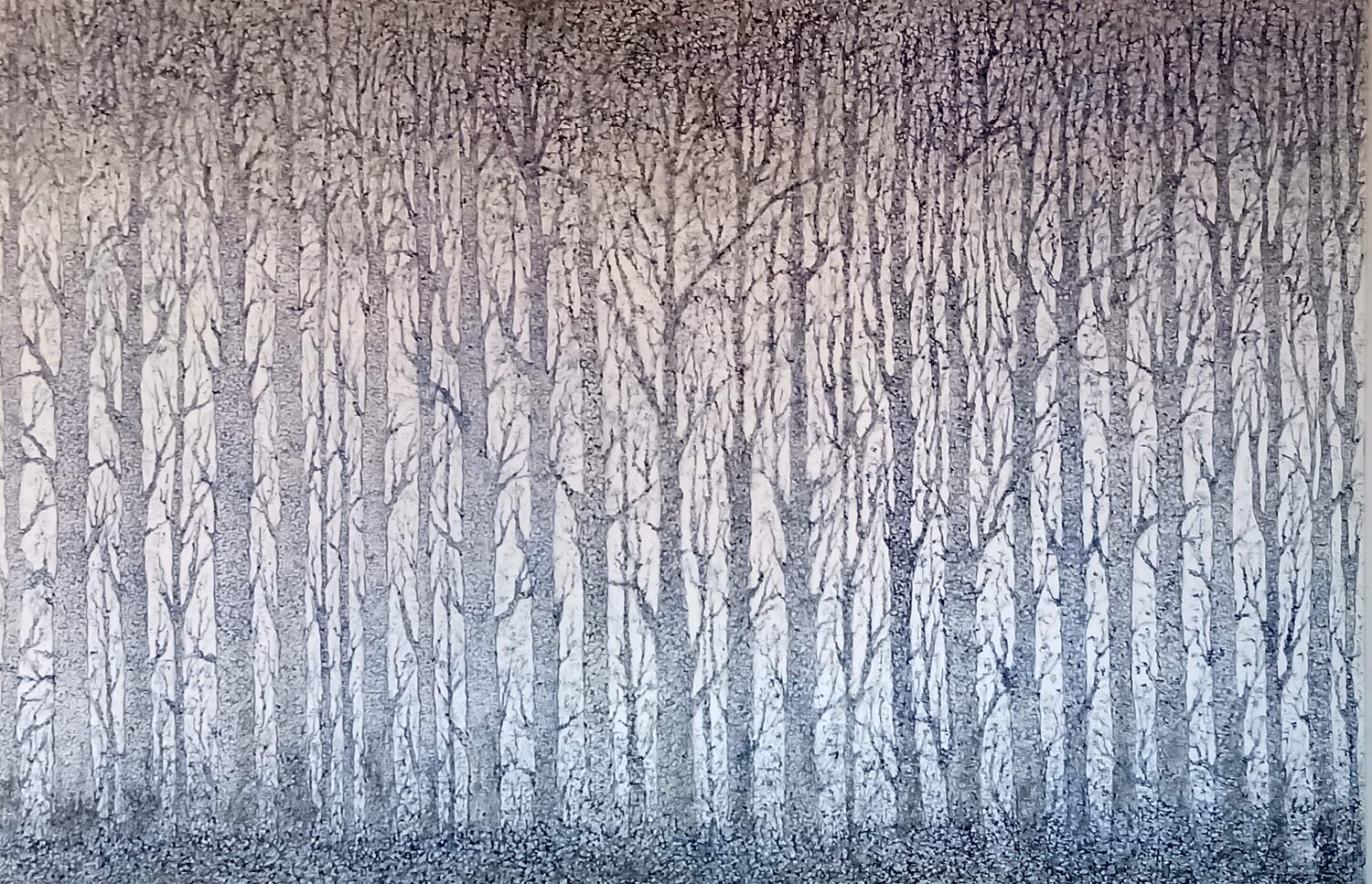 Bosco grigioblu Antonio Presti Original painting for sale