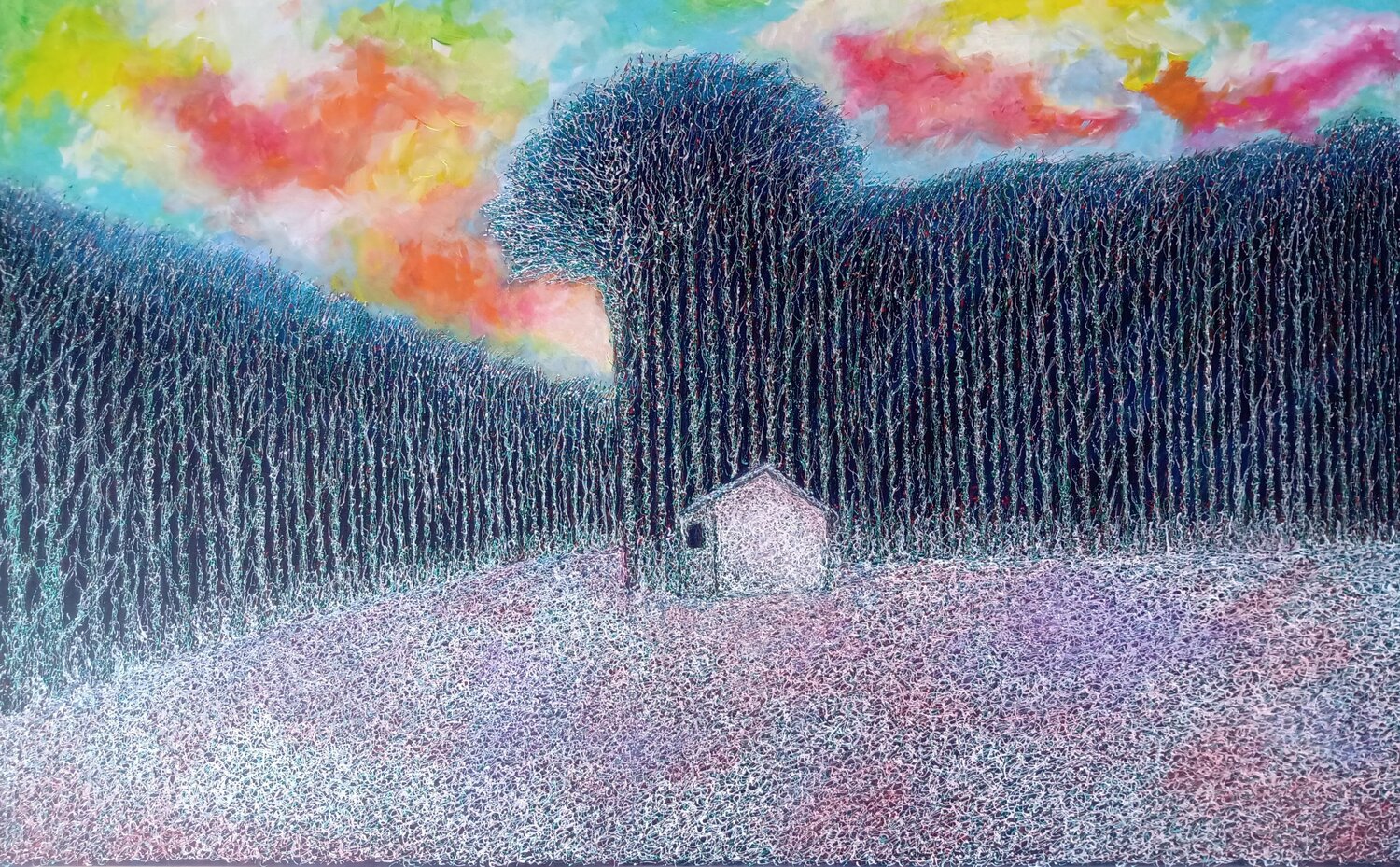 Mystic forest Antonio Presti Original painting for sale