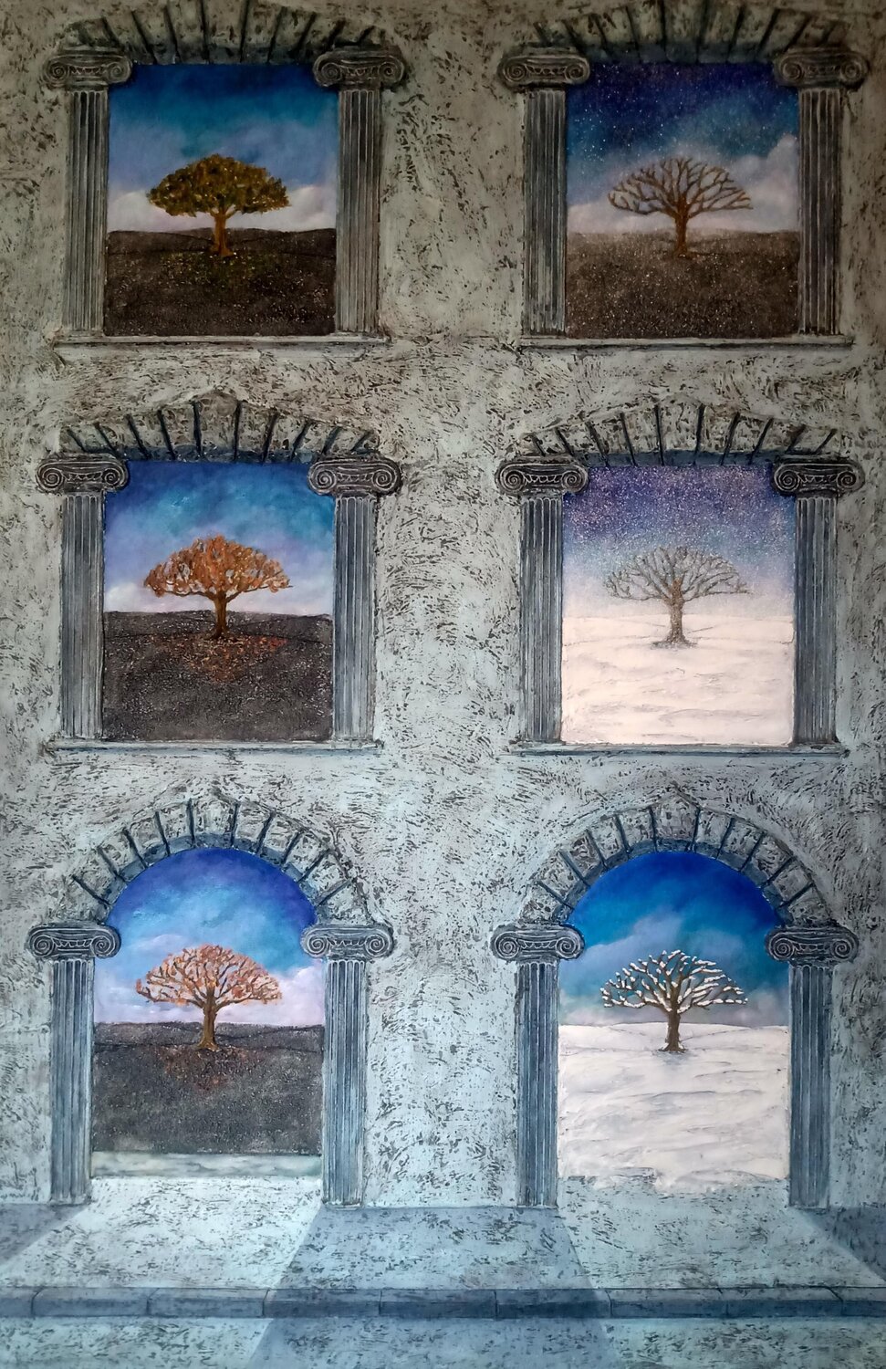 Autumn winter Antonio Presti Original painting for sale