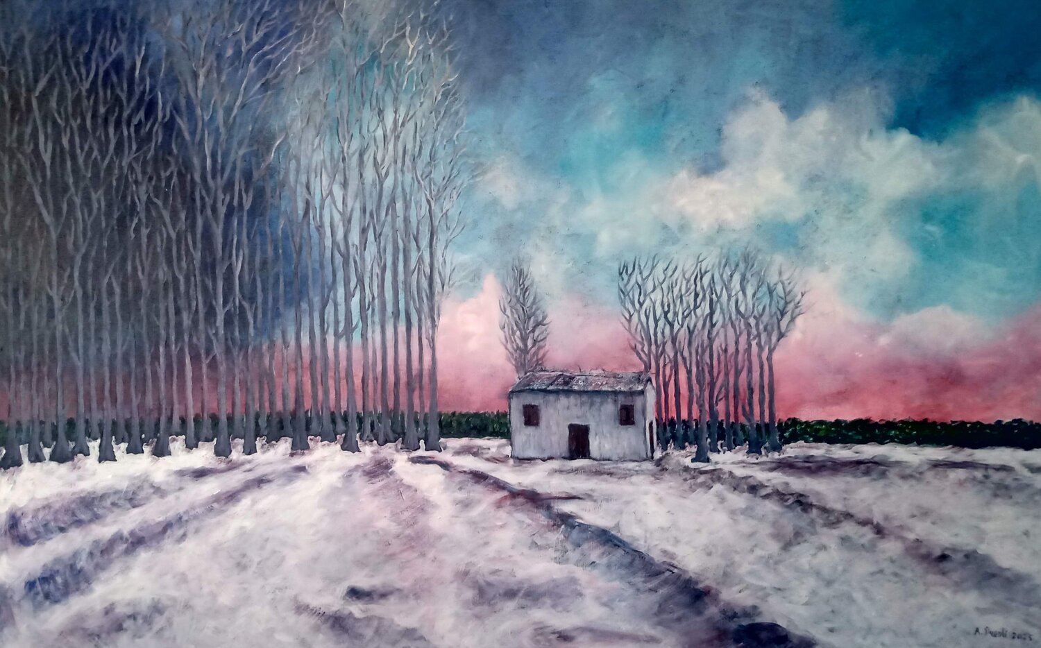 Snow Antonio Presti Original painting for sale