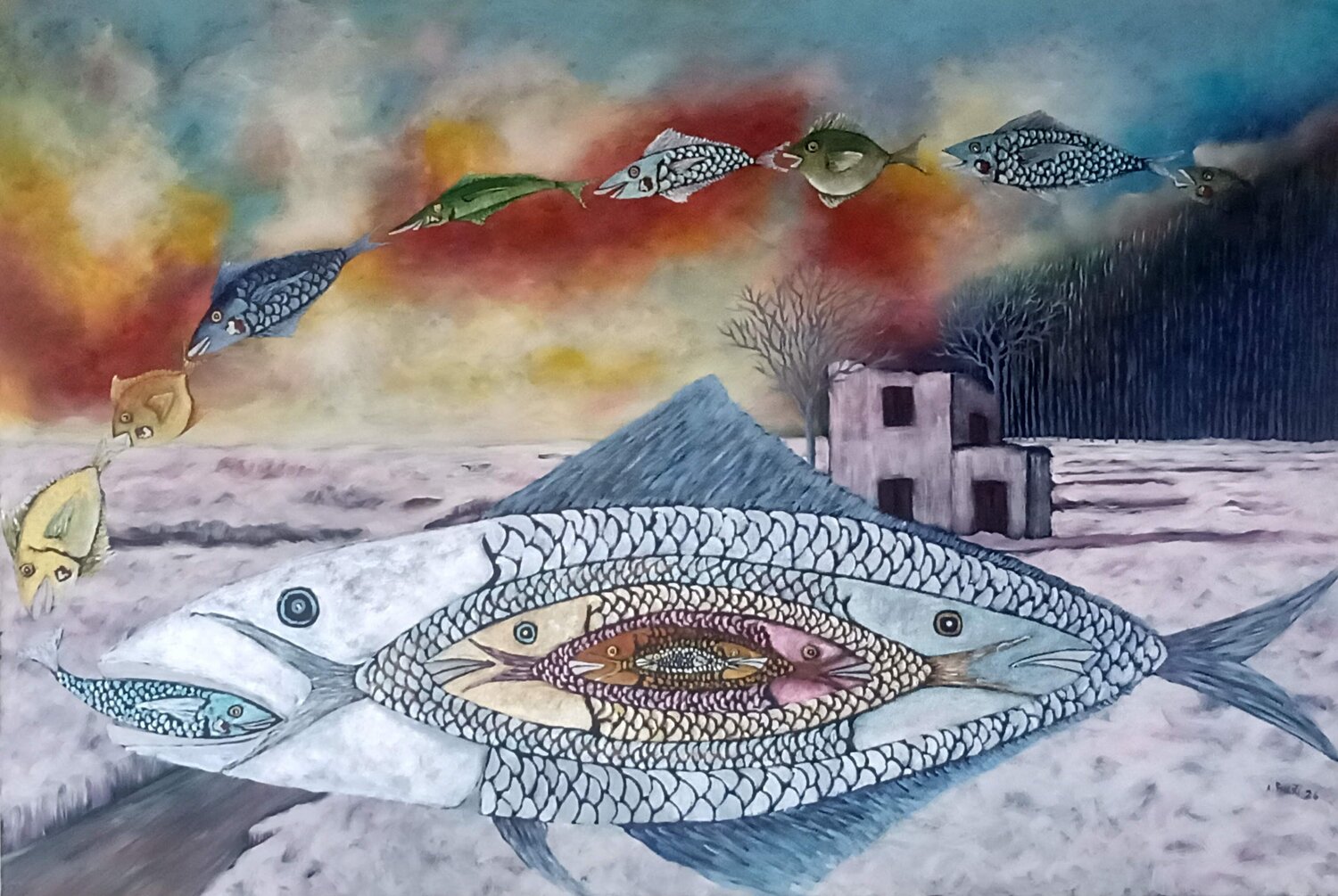 Legge di Natura 2 Antonio Presti Original painting for sale