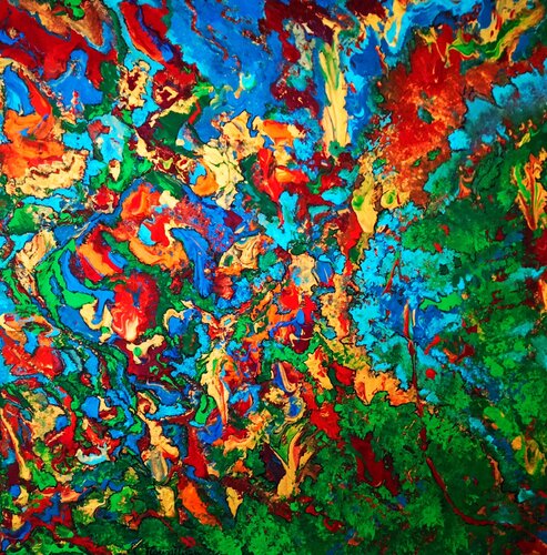 Pentagramma nel colore 4 by Marisa Milan, Painting for Sale on Select