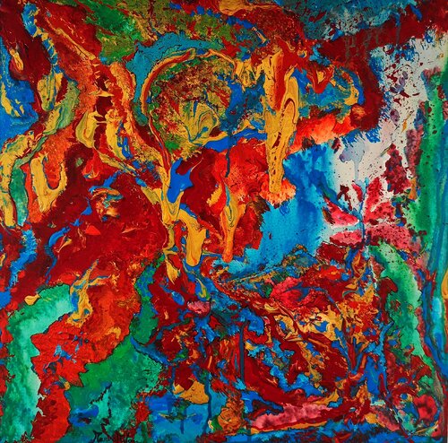 Il cuore scalpitante dell' arte by Marisa Milan, Painting for Sale on Select