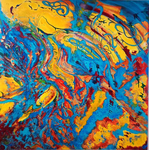 Pentagramma nel colore V by Marisa Milan, Painting for Sale on Select