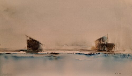 Along High Coast of Sweden by Krister Björklund, Painting for Sale on Select