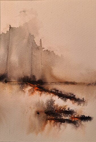 Abstract Landscape No LXII by Krister Björklund, Painting for Sale on Select