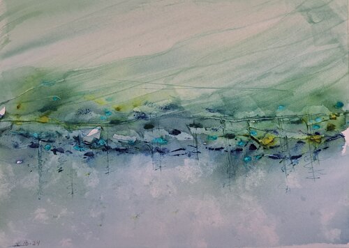 Landscape No 88 by Krister Björklund, Painting for Sale on Select
