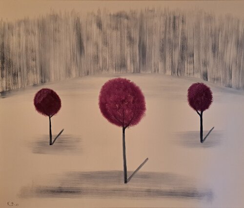 Purple Park by Krister Björklund, Painting for Sale on Select