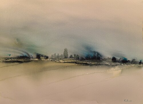 Landscape No 129 by Krister Björklund, Painting for Sale on Select