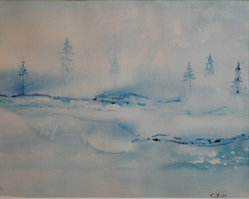 Whispers of winter by Krister Björklund, Painting for Sale on Select