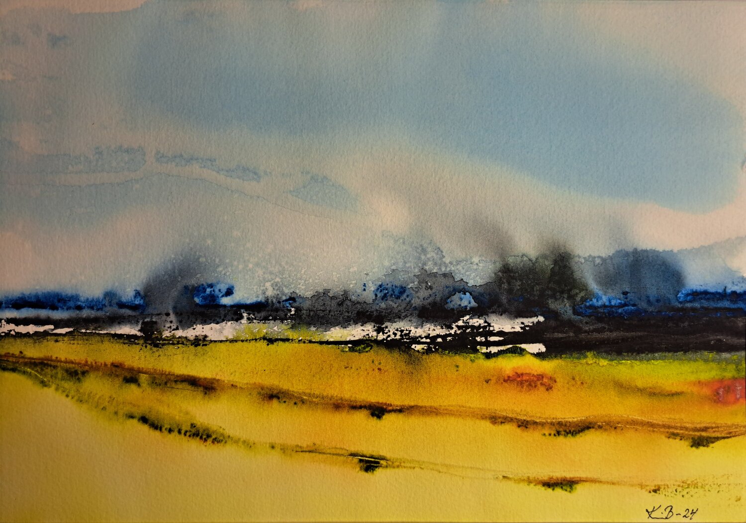Landscape No 72 Krister Björklund Original painting for sale