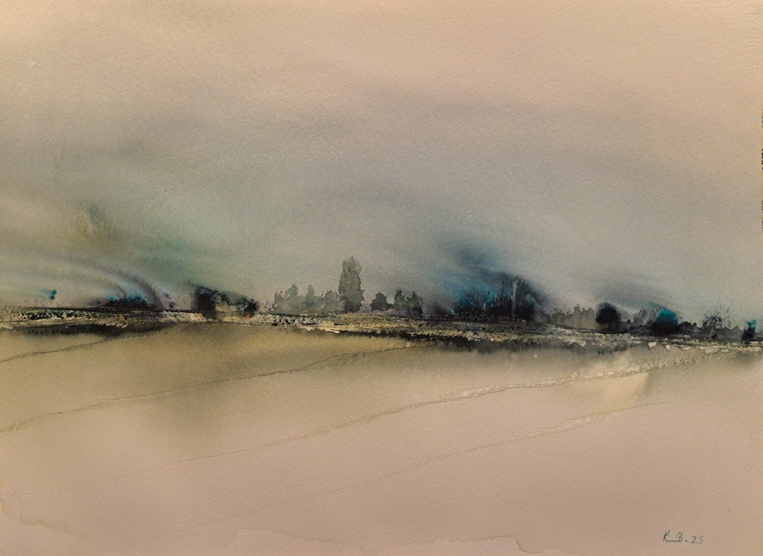 Landscape No 129 Krister Björklund Original painting for sale