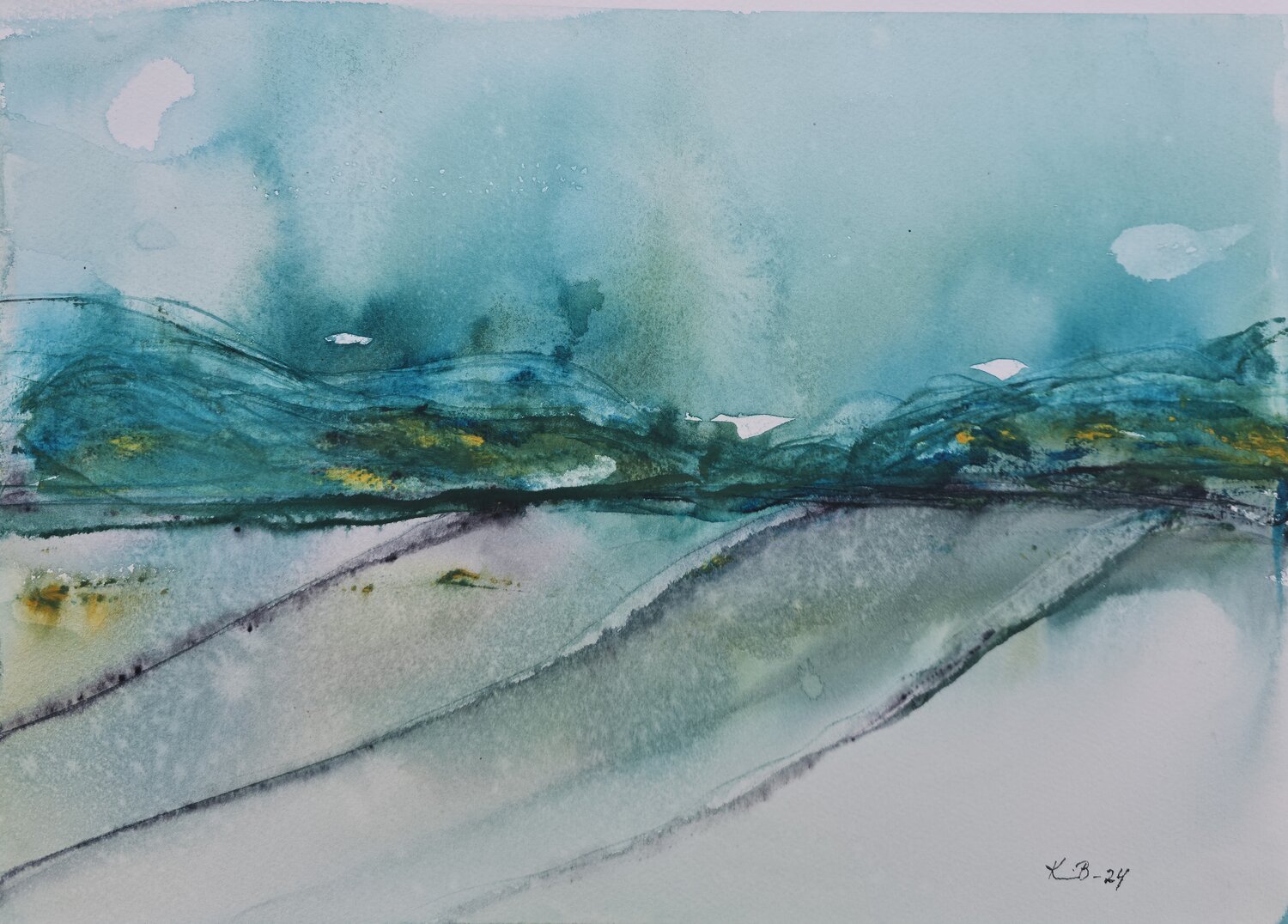 Landscape No 79 Krister Björklund Originalgemälde zu verkaufen