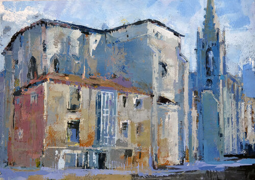 ciudad12 ,casa del Botero by juan angel saiz manrique, Painting for Sale on Select