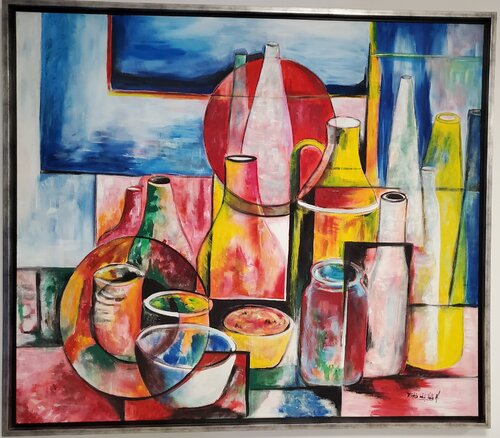 "JARRONES GEOMETRICOS ELABORADOS II" by Estela Del Valle Mañez, Painting for Sale on Select