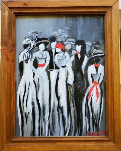 "MUJER de FIESTA" by Estela Del Valle Mañez, Painting for Sale on Select