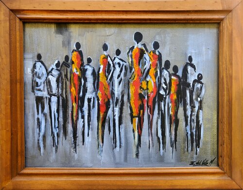 "MUJERES PASEANDO"" by Estela Del Valle Mañez, Painting for Sale on Select