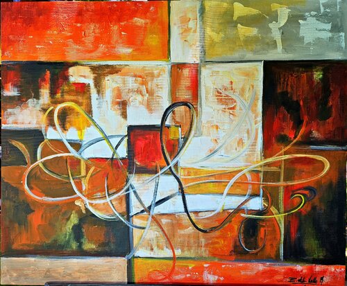ABSTRACCIÓN MODERNA by Estela Del Valle Mañez, Painting for Sale on Select
