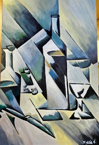 "BODEGON GEOMETRICO II" by Estela Del Valle Mañez, Painting for Sale on Select