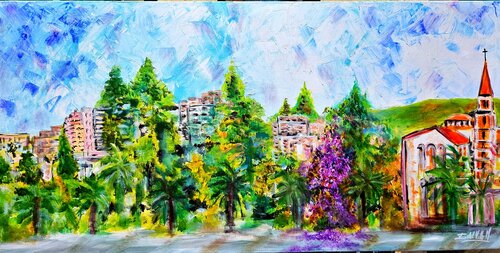 "PLAZA de TALCA" by Estela Del Valle Mañez, Painting for Sale on Select