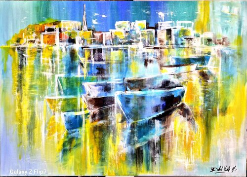 "BARCOS SOLITARIOS I" by Estela Del Valle Mañez, Painting for Sale on Select