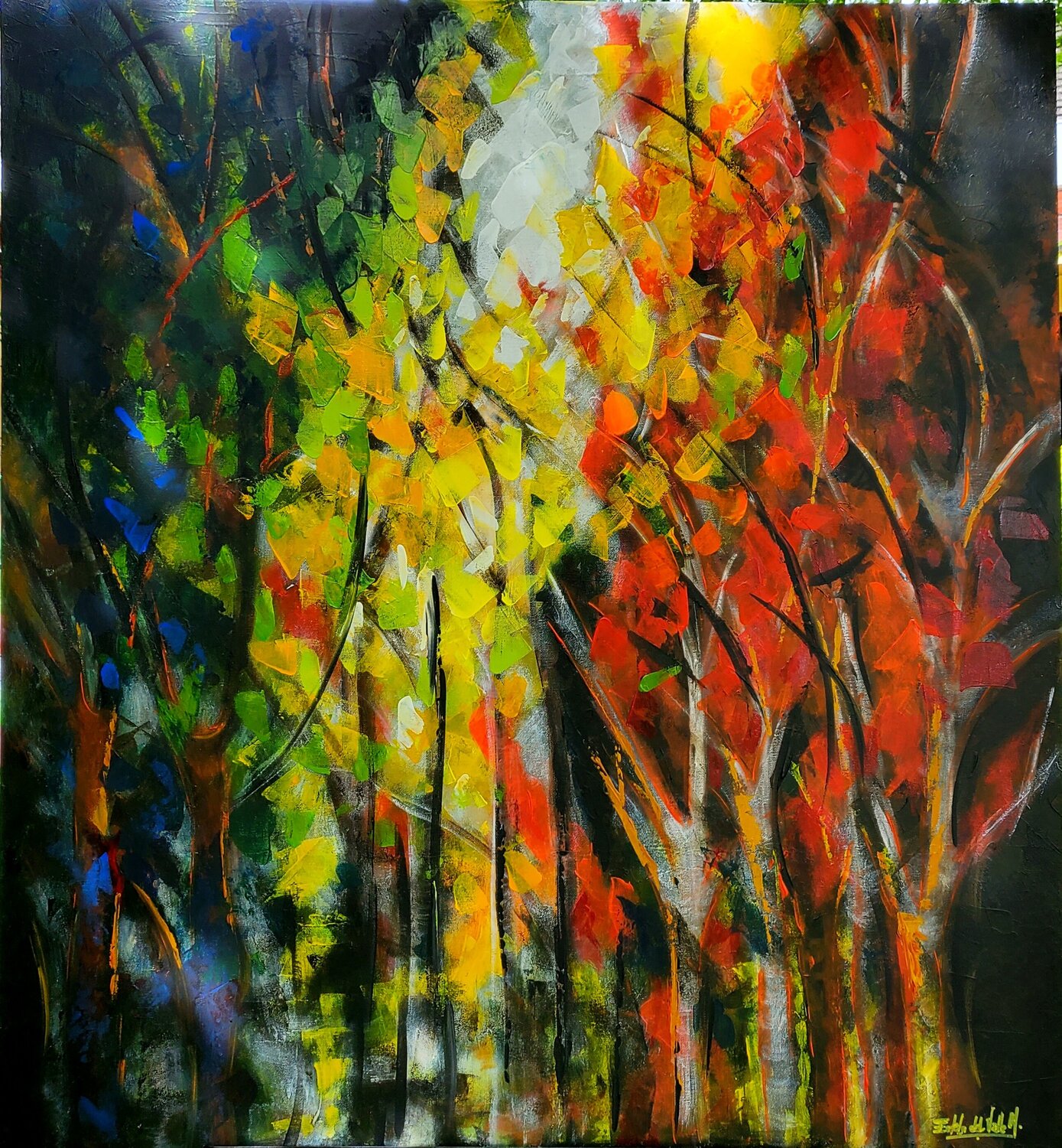 "ESCONDIDA EN EL BOSQUE" Estela Del Valle Mañez Original painting for sale