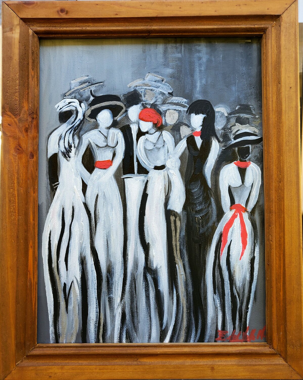 "MUJER de FIESTA" Estela Del Valle Mañez Original painting for sale
