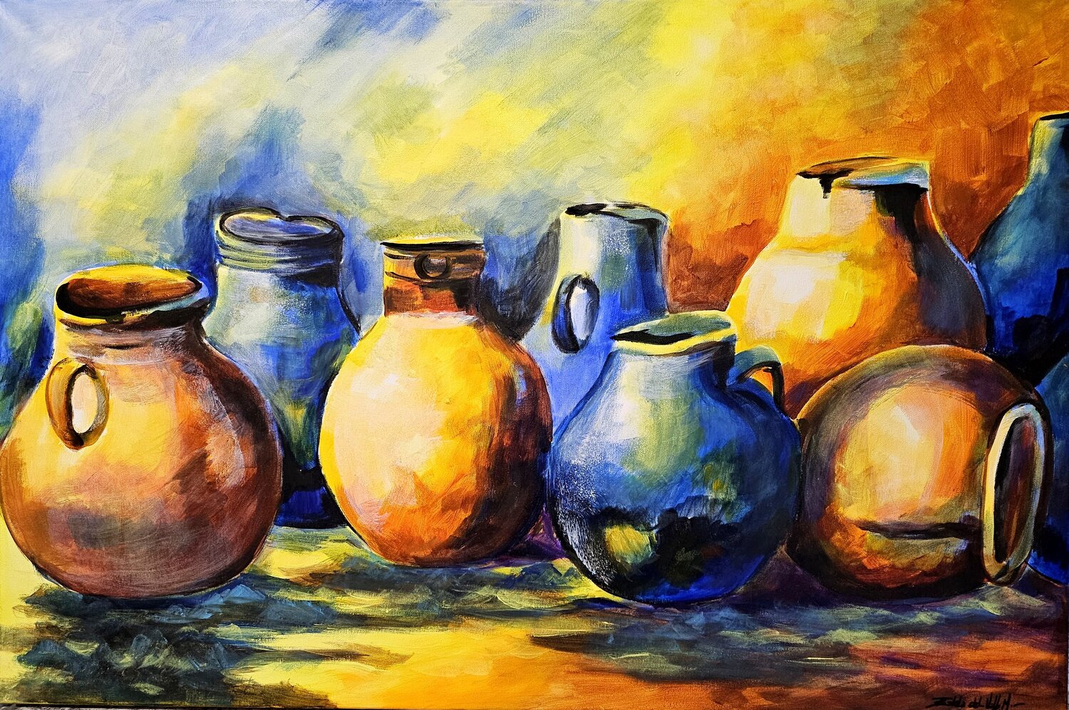 "JARRONES en ARMONIA" Estela Del Valle Mañez Original painting for sale