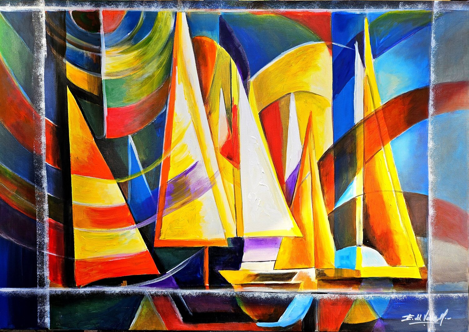 "VELAS  EN GEO II" Estela Del Valle Mañez Original painting for sale