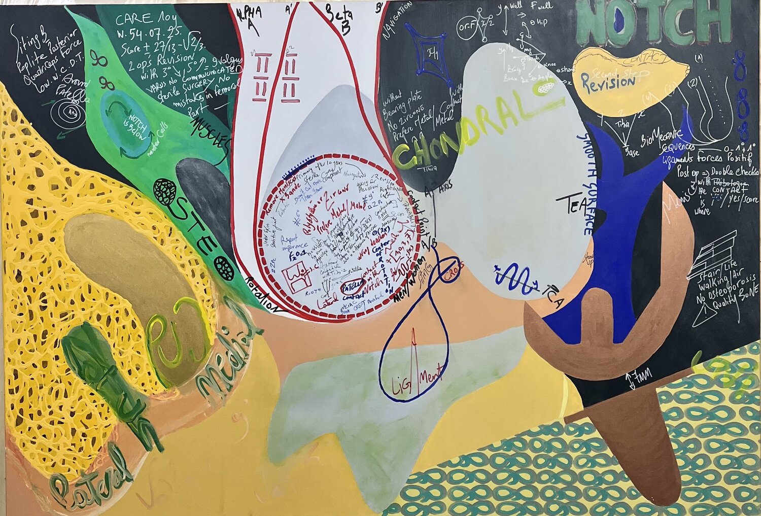 Traces_103 " les femmes d'alger dans leurs appartement" Farid Izemmour Original painting for sale