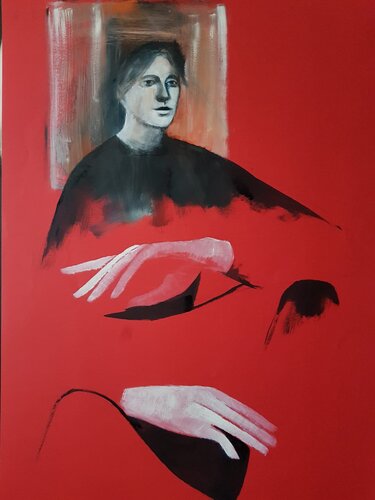 ROSSO 9 by Rossana Borzelli, Painting for Sale on Select