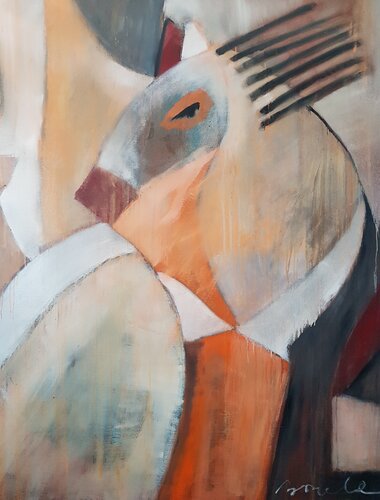 CAVALLO GRIGIO by Rossana Borzelli, Painting for Sale on Select