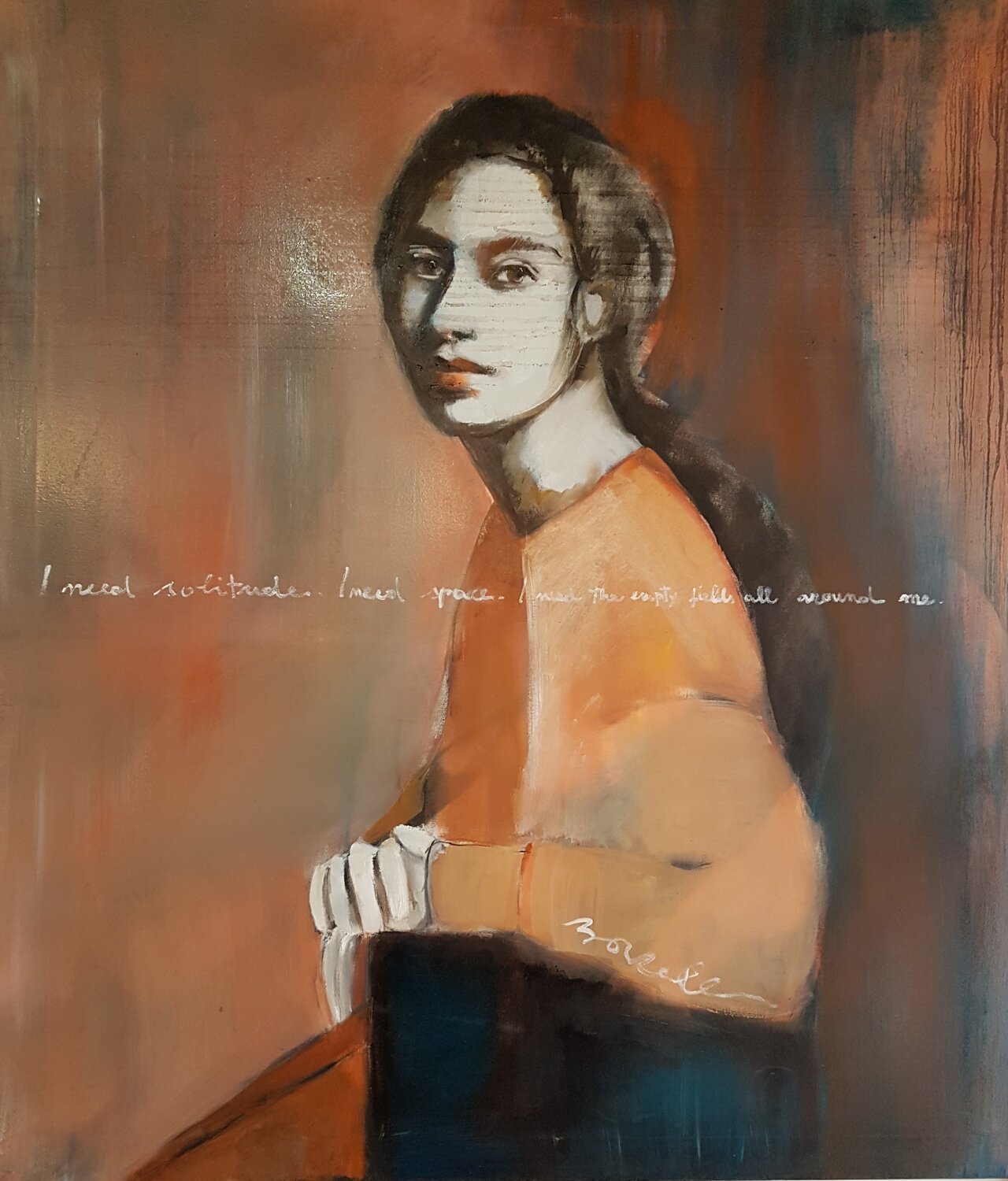 I NEED SOLITUDE Rossana Borzelli Original painting for sale