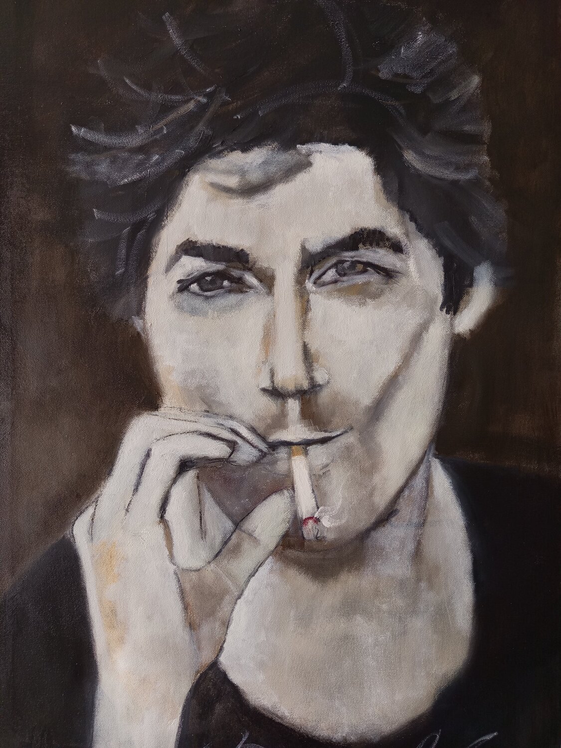 NEL NERO Rossana Borzelli Original painting for sale