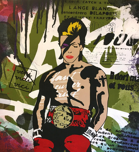 Bowie Boxer by Misako Street Art, Painting for Sale on Select