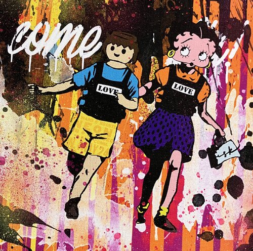 La course poursuite by Misako Street Art, Painting for Sale on Select