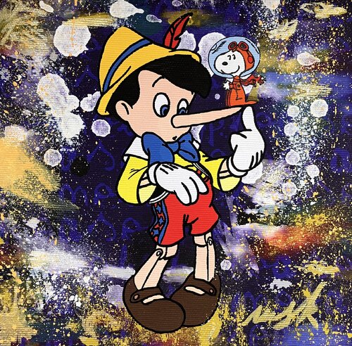Menteur en apesanteur by Misako Street Art, Painting for Sale on Select