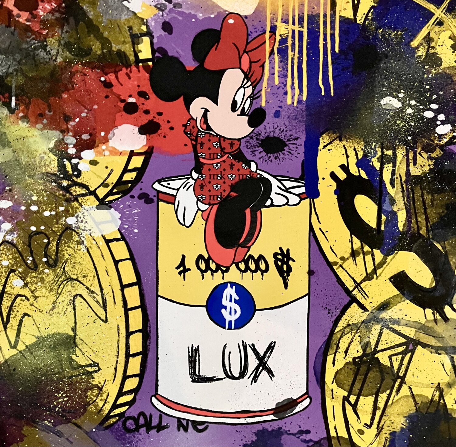 Minnie Can Misako Street Art Original painting for sale