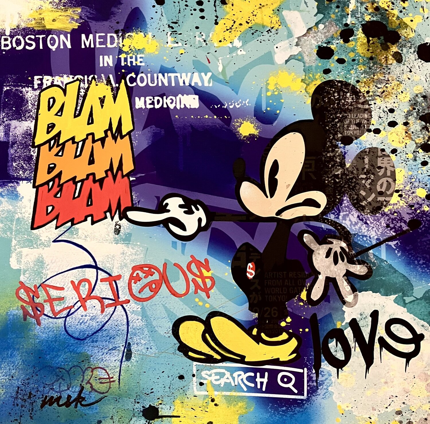 Mickey Blam Misako Street Art Original painting for sale