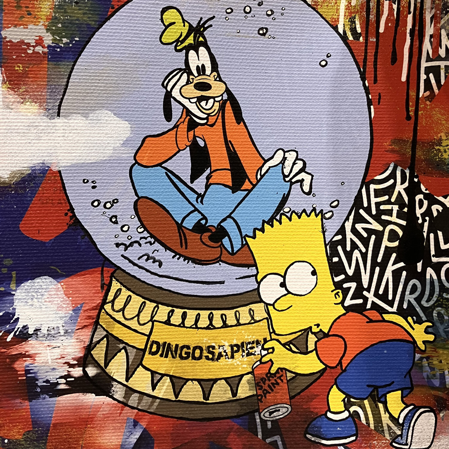 Dingosapien Misako Street Art Original painting for sale