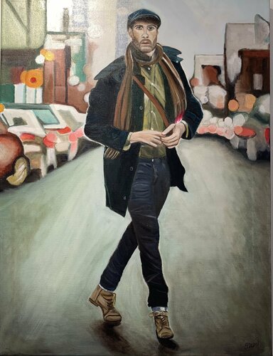 On my way II by Sanne Rasmussen, Painting for Sale on Select