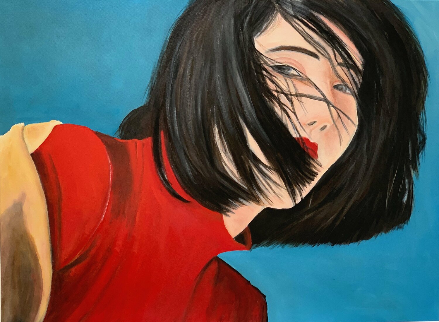 The asian girl Sanne Rasmussen Original painting for sale